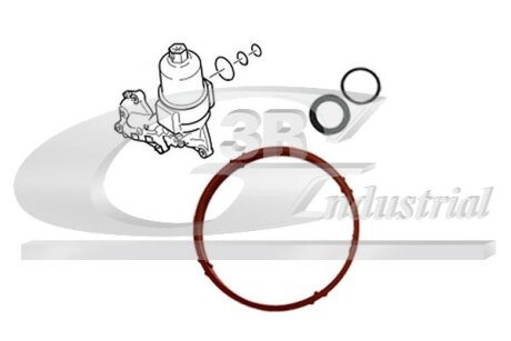 К-кт прокл. корпуса масляного фільтра Citroen Berlingo, Berlingo Multispace, C2, C3 I, C3 Ii, C3 Pluriel, C4, C4 I, Nemo, Saxo, Xsara, Xsara Picasso 3RG 86279