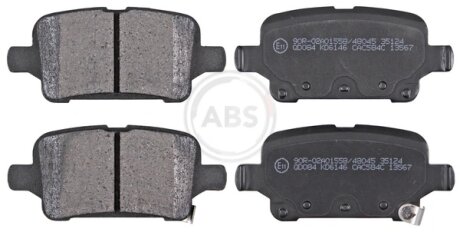 Колодки гальмівні дискові заднi A.B.S. 35124