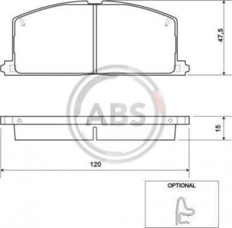 Колодки гальмівні перед. Camry/Carina/Celica/Corolla/Tercel (83-02) A.B.S. 36535