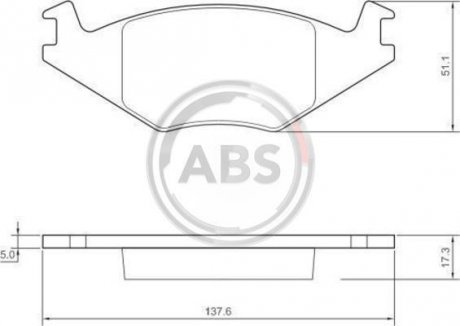 Колодки тормозные перед. Golf/Ibiza/Jetta/Passat/Polo (78-03) A.B.S. 36539 (фото 1)