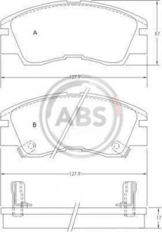 Колодки тормозные перед. Galloper/L200/L300/Lancer/Pajero (87-13) A.B.S. 36648