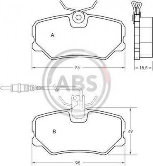 Колодки тормозные перед. 405 (92-99) A.B.S. 36651