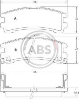 Колодки тормозные Pathfinder/Terrano (86-95) A.B.S. 36674