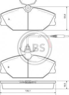 Гальмівні колодки пер. Megane/Scenic/Laguna/Safrane/Sport 92-03 A.B.S. 36769