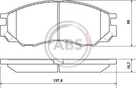 Колодки гальмівні пер. L200/Strakar/L400/Space Gear 94-07 A.B.S. 36925