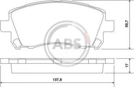 Тормозные колодки пер. Subaru Forester/Outback 97-03/Impreza 92-/Legacy 89-03 A.B.S. 36972