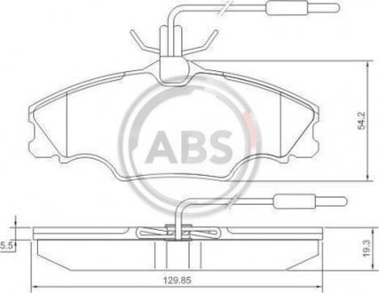 Тормозные колодки перед. 406 95-04 (TRW) A.B.S. 36976