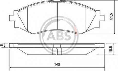 Колодки тормозные перед. Astra/Lanos/LeMans/Nexia/Nubira (94-11) A.B.S. 37055