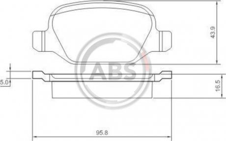 Колодки гальмівні задн. Linea/GT/147/156/Lybra 97- A.B.S. 37184