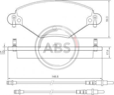 Тормозные колодки перед. Citroen C5 01- (Bosch) A.B.S. 37277