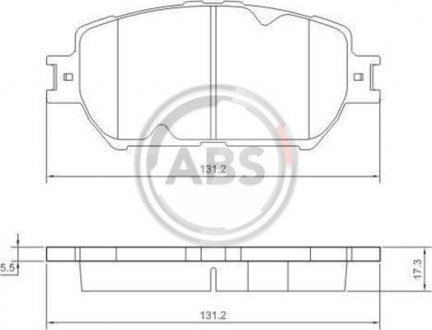 Тормозные колодки перед. Toyota Camry 96-06 (akebono) A.B.S. 37356