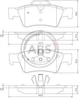 Колодки тормозные задние. W251/W164/W463/W164/W209 05-14 A.B.S. 37509