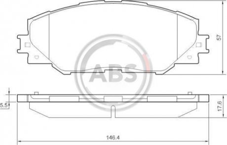 Тормозные колодки перед. AURIS/RAV 4 III/RAV 4 IV 1.8-2.5H 06- A.B.S. 37543