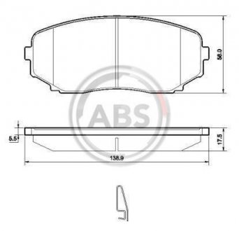 Тормозные колодки перед. Mazda CX-7/CX-9 07- (sumitomo) A.B.S. 37643