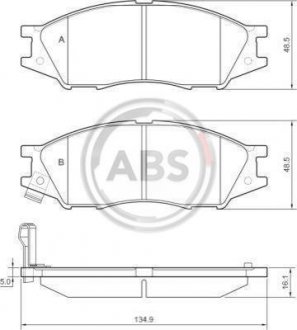 Гальмівні колодки пер. Almera (06-21) A.B.S. 37680