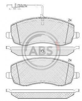 Колодки гальмівні пер. С8 06- A.B.S. 37734 (фото 1)