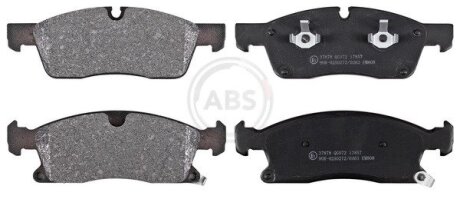 Колодка гальм. диск. JEEP GRAND CHEROKEE 2011-18 WHEELS передн. (ABS) A.B.S. 37878