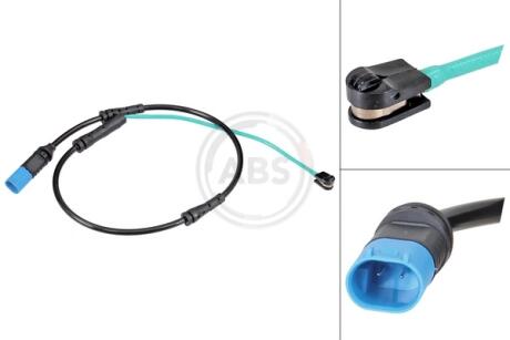 Фото 1 - датчик гальмівних колодок зад. BMW 3 18- A.B.S. 39812 Датчик гальмівних колодок зад. BMW 3 18- A.B.S. 39812 (фото 1)