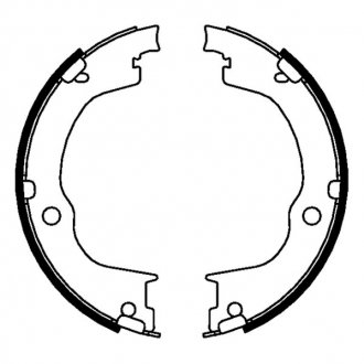 Гальмівні колодки барабанні зад. Chevrolet Captiva Opel Antara 2.4-3.2 07.06- ABE CRX002ABE
