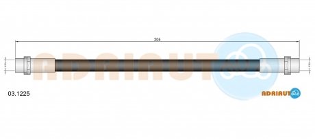 AUDI Шланг тормозной задн. A4 -97 ADRIAUTO 03.1225