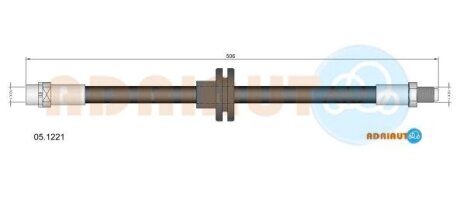 BMW Шланг тормозной перед. X5 (E53) (510mm) ADRIAUTO 05.1221