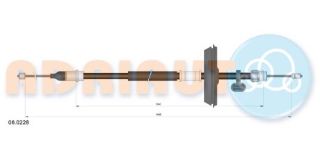 Трос ручного гальма ADRIAUTO 06.0228