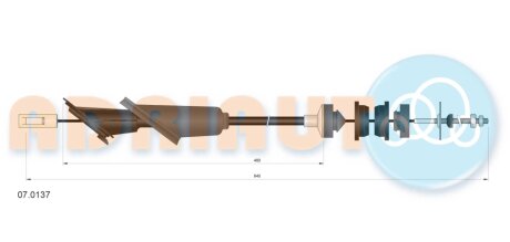 Тросовий привод, привод зчеплення ADRIAUTO 070137