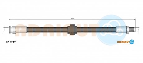CITROEN Шланг тормозной пер.Visa, PEUGEOT 205/309/505 ADRIAUTO 07.1217