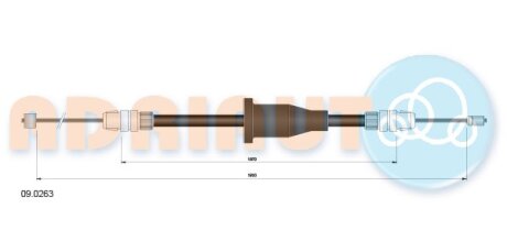 Трос зупиночних гальм ADRIAUTO 090263