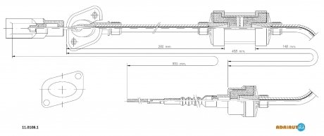 FIAT Трос сцепления Punto все (exc TDS) 7/94- (856/21 ADRIAUTO 11.0108.1 (фото 1)