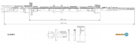 FIAT Трос сцепления Brava-Bravo 1,6-1,8, TDS ADRIAUTO 11.0109.1