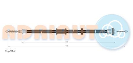 FIAT Трос ручного тормоза задн. лев. PANDA 12- ADRIAUTO 11.0266.2