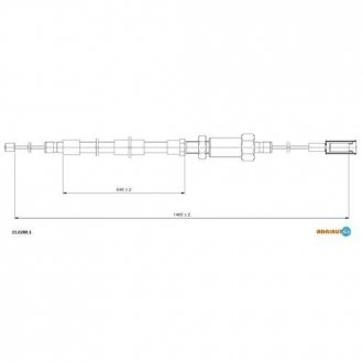 CITROEN Трос ручн.тормоза передн. Jumper 02- (1465/646mm) ADRIAUTO 11.0280.1