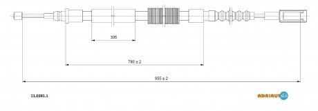 Трос ручного ADRIAUTO 11.0281.1