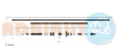 Трос акселератора ADRIAUTO 11.0318.2