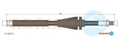 FIAT Шланг тормозной пер Panda 03- ADRIAUTO 11.1217.1