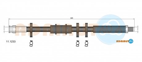 FIAT Шланг торм. пер.Ducato 85, Citroen C25, PEUGEOT J5 ADRIAUTO 11.1233