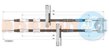 Трос зупиночних гальм ADRIAUTO 1302291