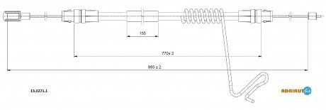 Трос зупиночних гальм ADRIAUTO 13.0271.1