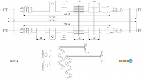 Тросик ADRIAUTO 13.0291.1
