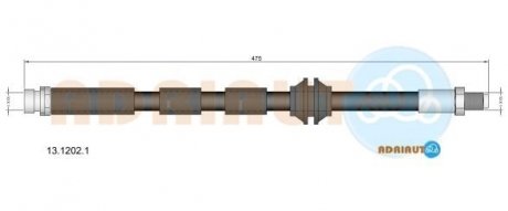 FORD Шланг тормозной передн.Mondeo 00- ADRIAUTO 13.1202.1