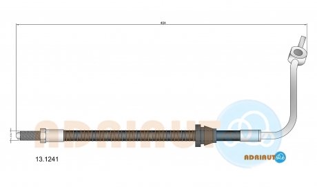 FORD Шланг тормозной зад. лев. Escort/Orion 90- ADRIAUTO 13.1241