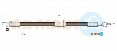 MAZDA Шланг тормозной передн. 626 -91 ADRIAUTO 22.1210