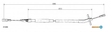 Трос ручного тормоза ADRIAUTO 27.0284