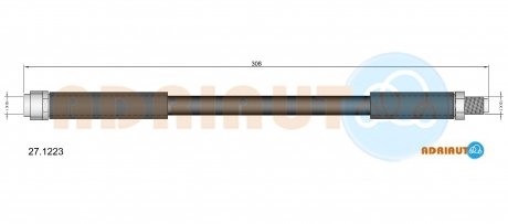 DB Шланг тормозной пер. A168 - 01 W210 4-matic ADRIAUTO 27.1223