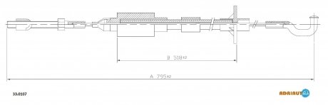 OPEL Трос сцепления Ascona,Kadett D ADRIAUTO 33.0107