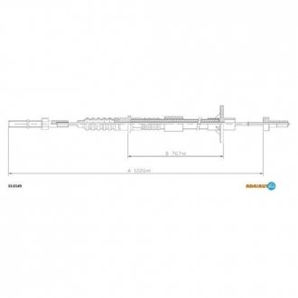 OPEL Трос сцепления Omega 1,8-2,0 87-93 1226мм ADRIAUTO 33.0149