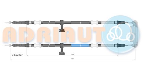 OPEL Трос ручного тормоза Vectra SW 02-,Signum 04- ADRIAUTO 33.0219.1