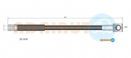 OPEL Шланг тормозной пер. Ascona C,Kadett D ADRIAUTO 33.1216