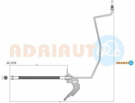 OPEL Шланг тормозной зад. лев. Astra H (барабан) ADRIAUTO 33.1279